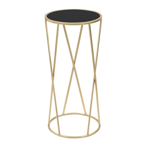 Mauro Ferretti Glam Enostavna črno-zlata zložljiva mizica, višina 75 cm