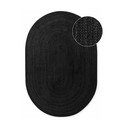 Črna obojestranska ročno tkana preproga iz jute 160x230 cm Braided – Hanse Home