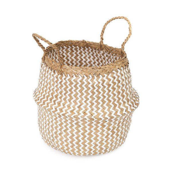 Svetla košara za shranjevanje iz morske trave Compactor Zic Zac, ⌀ 27 cm-image-4