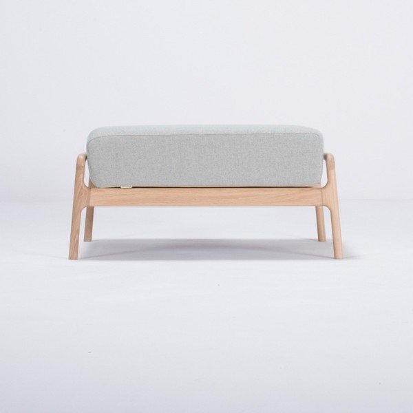 Modro-siv tabure s hrastovo konstrukcijo Gazzda Fawn-image-1