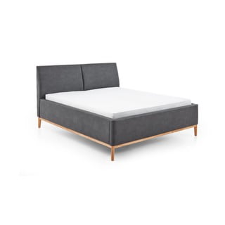 Temno siva oblazinjena zakonska postelja 180x200 cm Bergamo - Meise Möbel