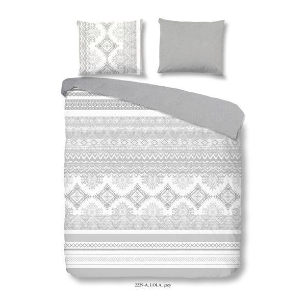 Bombažno posteljno perilo za zakonsko posteljo Dobro jutro, Lola Grey, 200 x 200 cm
