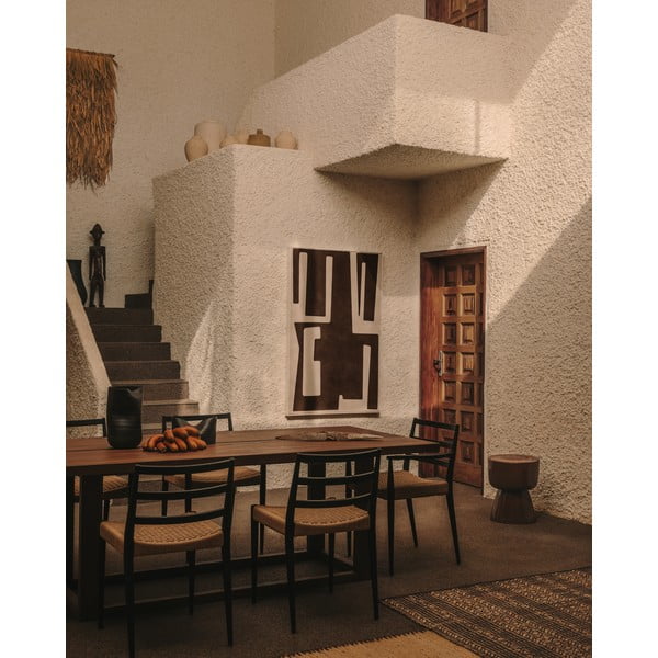 Jedilni stoli iz masivnega hrasta v črni in naravni barvi v kompletu 2 ks Analy – Kave Home-image-2