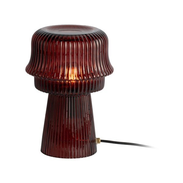 Bordo rdeča steklena namizna svetilka (višina 26 cm) Cadiz – Leitmotiv-image-2