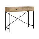 Stranska mizica z mizno ploščo v hrastovem dekorju 35x110 cm Titan – Marckeric