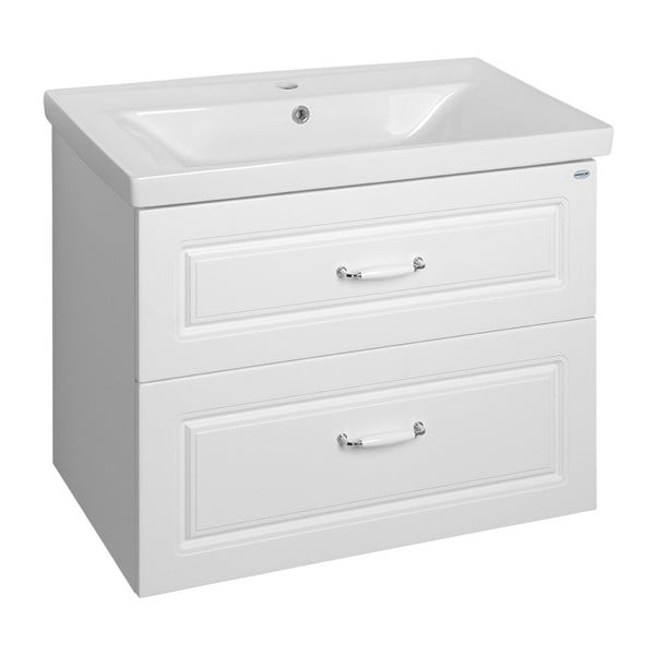 Bela stenska omarica brez umivalnika 76,5x60 cm Favolo – Sapho