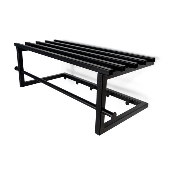 Črn kovinski stenski obešalnik s polico 76 cm Marco – Spinder Design-image-4