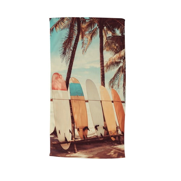 Žametna brisača za na plažo 100x180 cm Vintage Surf – Good Morning