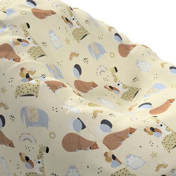 Bež otroška vreča za sedenje Magic - Yellow Tipi-image-1