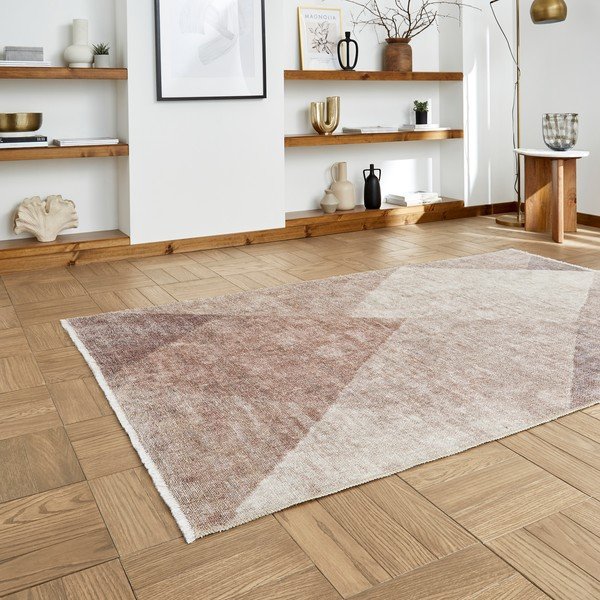 Svetlo rjava pralna preproga iz mešanice bombaža 122x170 cm Whisper – Think Rugs-image-2
