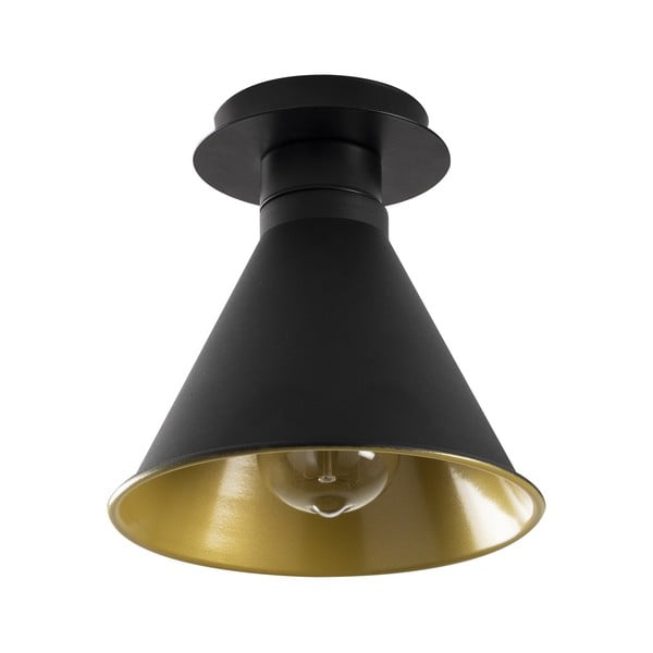 Črna/v zlati barvi stropna svetilka s kovinskim senčilom ø 20 cm Tramino – Opviq lights-image-2