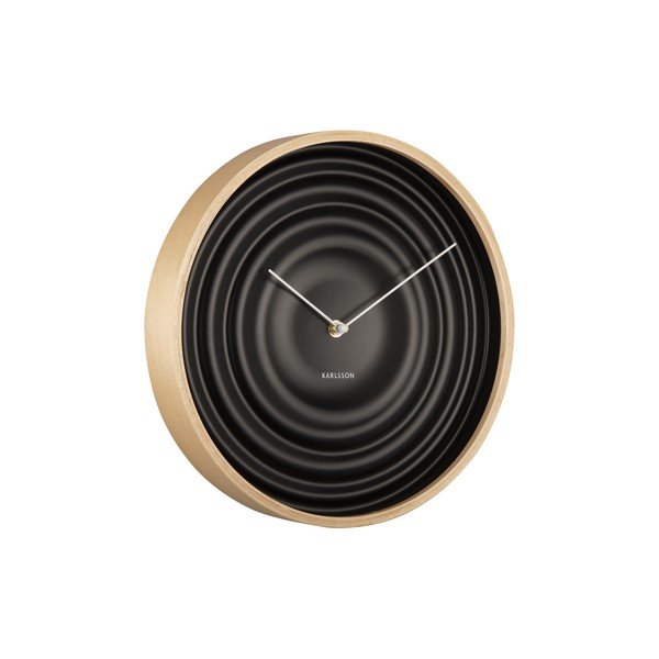 Črna stenska ura Karlsson Ribble, ø 31 cm-image-2