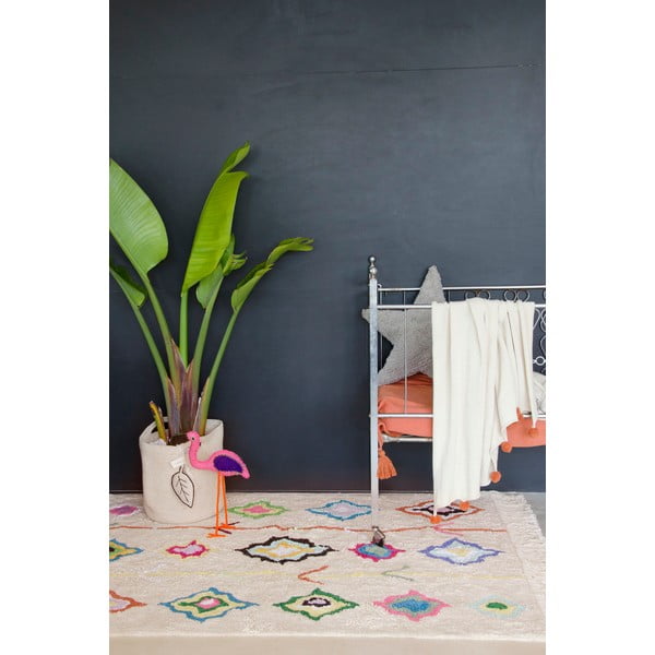 Kremno bela pralna ročno tkana bombažna preproga 170x240 cm Kaarol – Lorena Canals-image-4