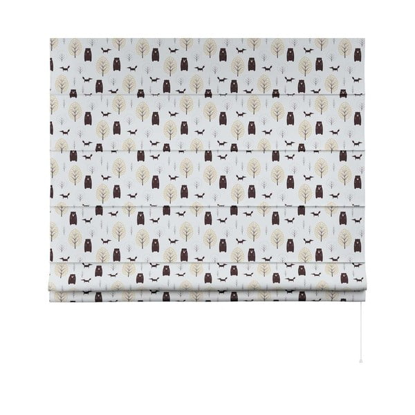 Belo-rjav otroški gubani rolo 170x160 cm Magic - Yellow Tipi-image-3