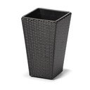 Črn zunanji cvetlični lonček Bonami Essentials Rose