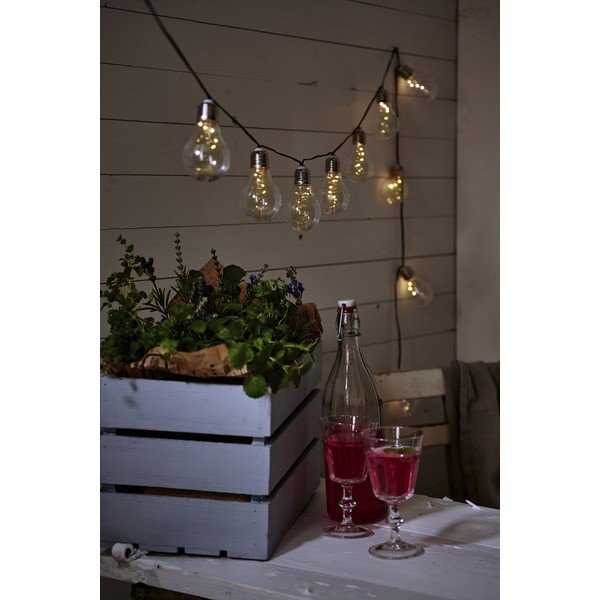 Bela solarna LED zunanja svetlobna veriga Star Trading Glow, dolžina 1,9 m-image-4