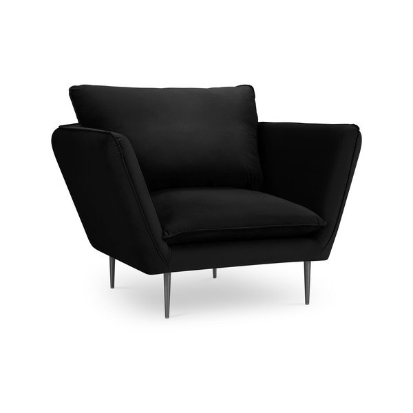 Črni žametni fotelj Mazzini Sofas Acacia-image-4