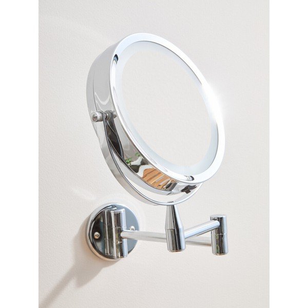Kozmetično ogledalo z lučjo/povečevalno (2x povečava) 18x29 cm Cassini – Premier Housewares-image-2