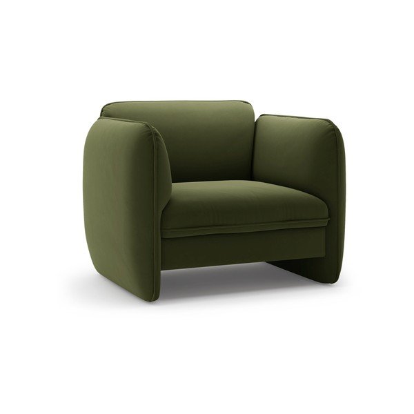 Zelen žameten fotelj Georgia – Micadoni 