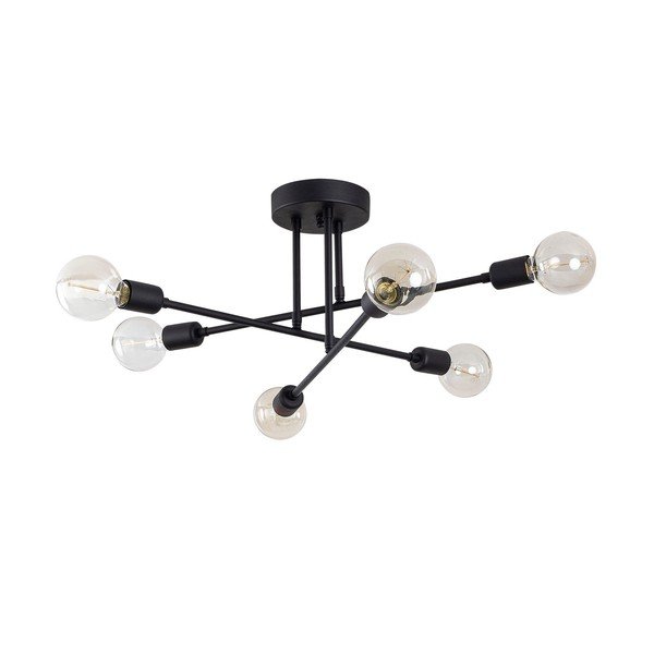 Črna stropna svetilka 64x64 cm Flower – Opviq lights