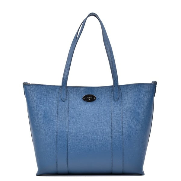 Modra usnjena torbica Carla Ferreri Gala Blu