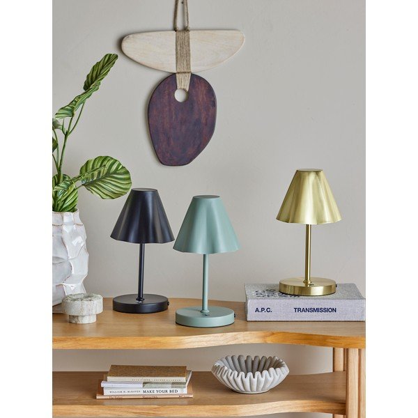 Medeninasta LED namizna svetilka s kovinskim senčilom (višina 28 cm) Lianna – Bloomingville-image-3