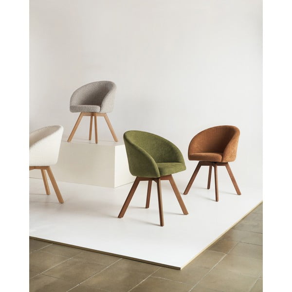 Rjav oblazinjen jedilni stol Marvin – Kave Home-image-2