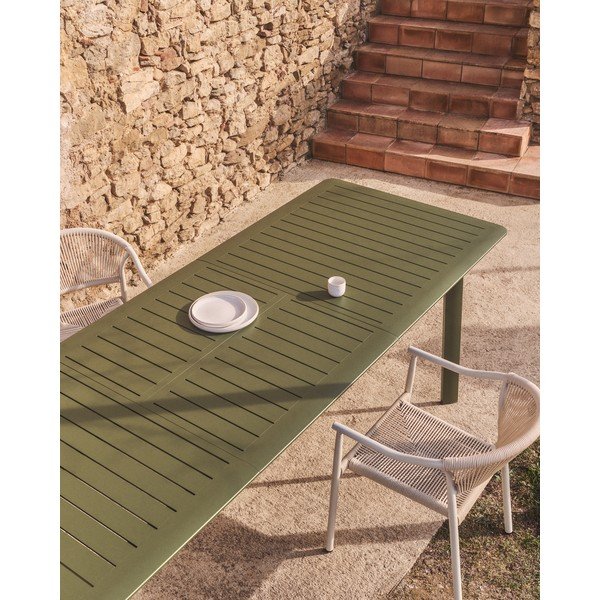 Kovinska vrtna miza 100x205 cm Brela – Kave Home-image-2