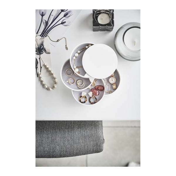 Bela škatlica za nakit YAMAZAKI Tower, ⌀ 10 cm-image-3