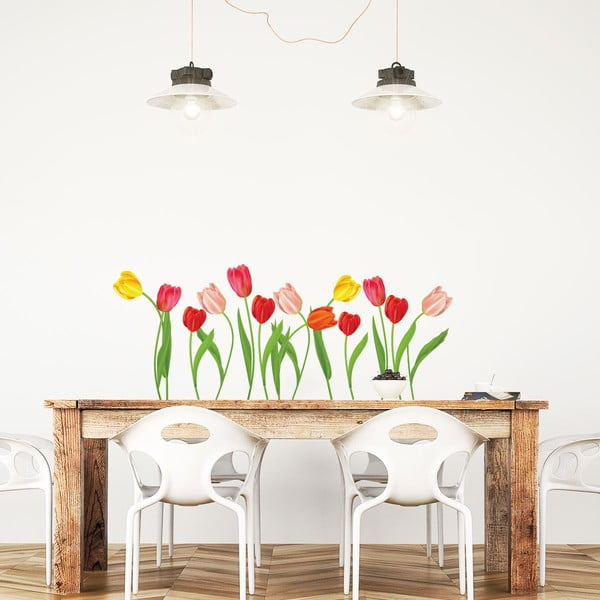 Komplet stenskih nalepk Ambiance Wild Tulips