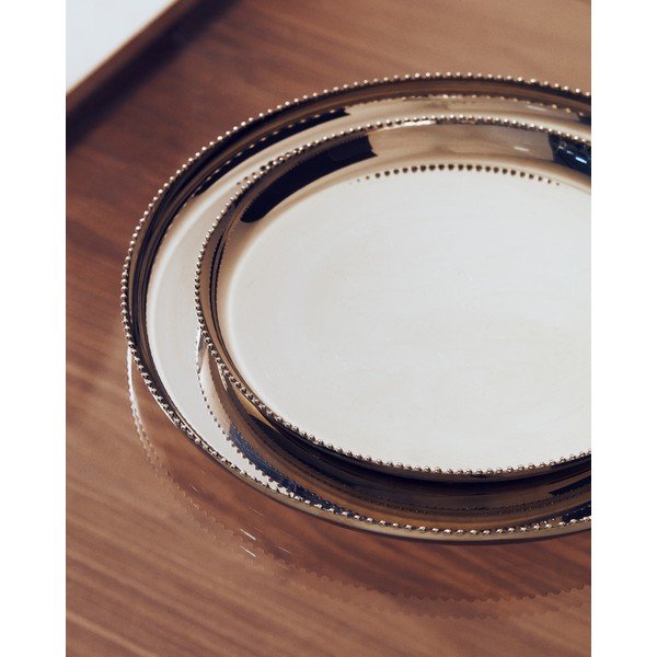 Servirni pladenj iz nerjavečega jekla ø 35,5 cm Nirela – Kave Home-image-1