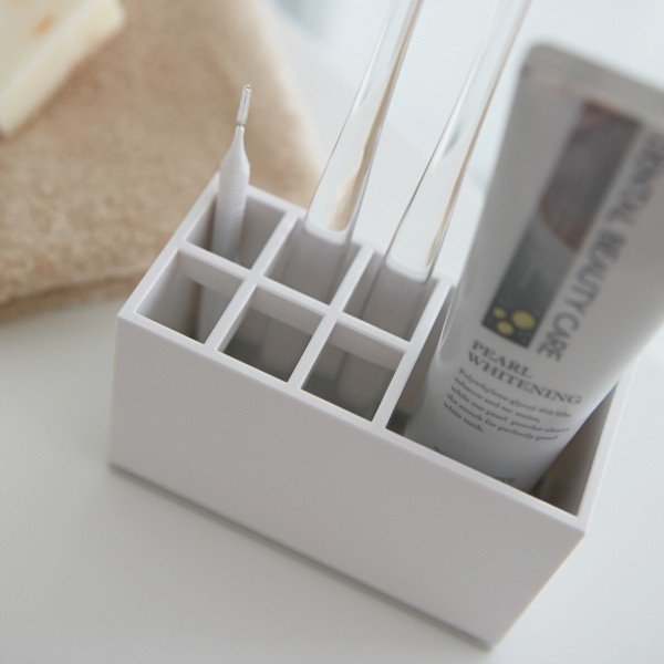 Beli lonček za zobne ščetke YAMAZAKI Mist-image-2