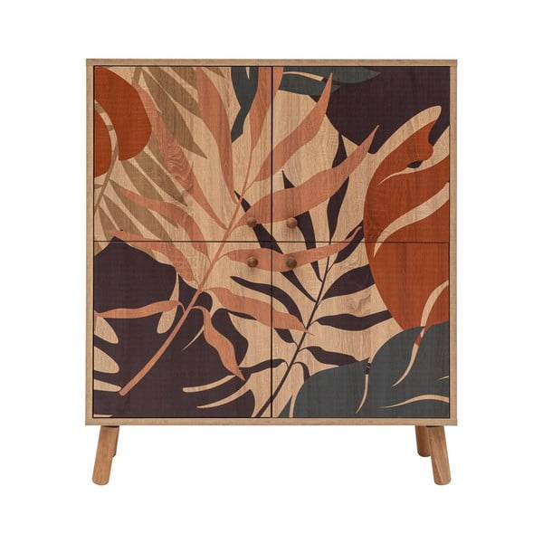 Omarica v hrastovem dekorju v naravni barvi 95x111 cm Multilux – Kalune Design