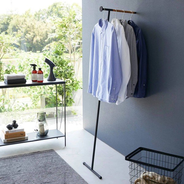 Črn kovinski stenski obešalnik 38,5 cm Tower – YAMAZAKI-image-2