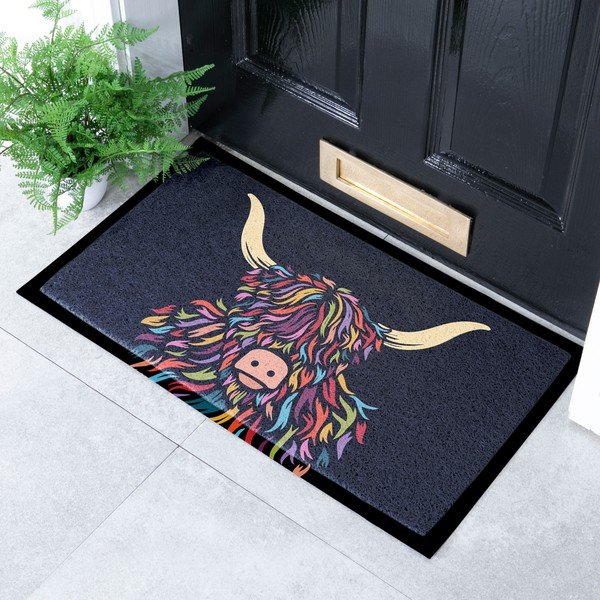 Predpražnik iz PVC-ja 40x70 cm Highland Cow – Artsy Doormats-image-1