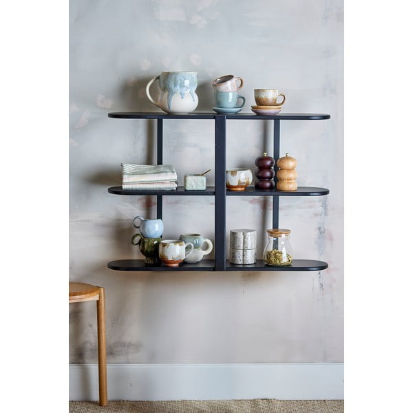 Črna večnivojska polica 80 cm Vicente – Bloomingville-image-1