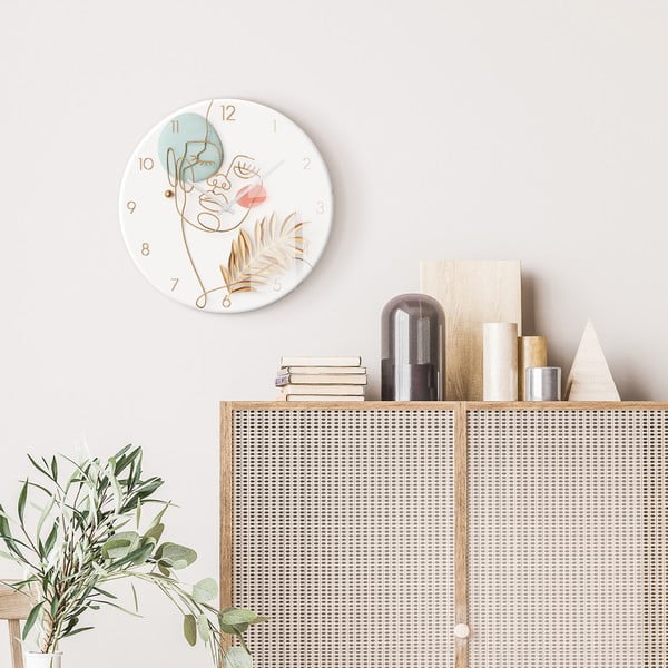 Steklena stenska ura ø 30 cm Feminine line - Styler-image-1