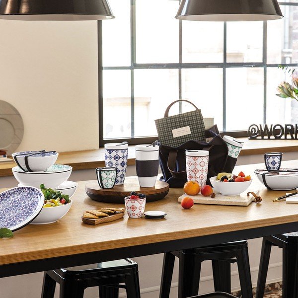 Zeleno-bel porcelanast lonček to go Villeroy & Boch Like To Go, 350 ml-image-4