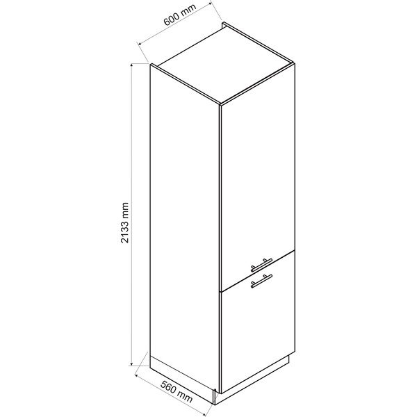Visoka kuhinjska omarica za vgradni hladilnik (širina 60 cm) Kai – STOLKAR-image-1
