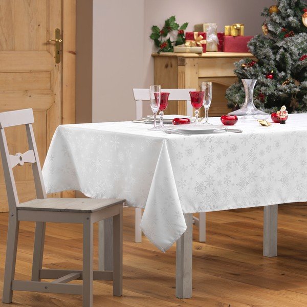 Namizni prt z božičnim motivom iz žakarja 140x300 cm Flocons – douceur d'intérieur-image-2