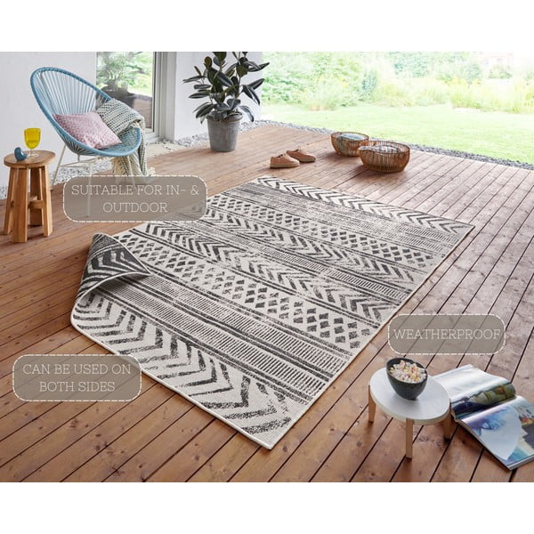 Črno-krem zunanja preproga NORTHRUGS Biri, 120 x 170 cm-image-4