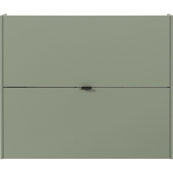 Prašno zelena preklopna/stenska omarica za čevlje v hrastovem dekorju 100x83x18 cm Ameca – Germania-image-2