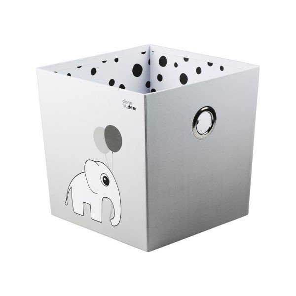 Škatla za shranjevanje Happy Dots, siva