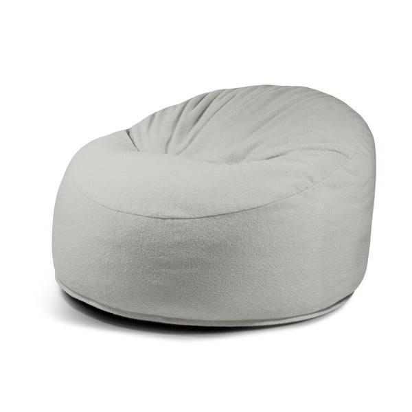 Svetlo siva vreča za sedenje iz tkanine bouclé Om 110 – SLOWDOWN