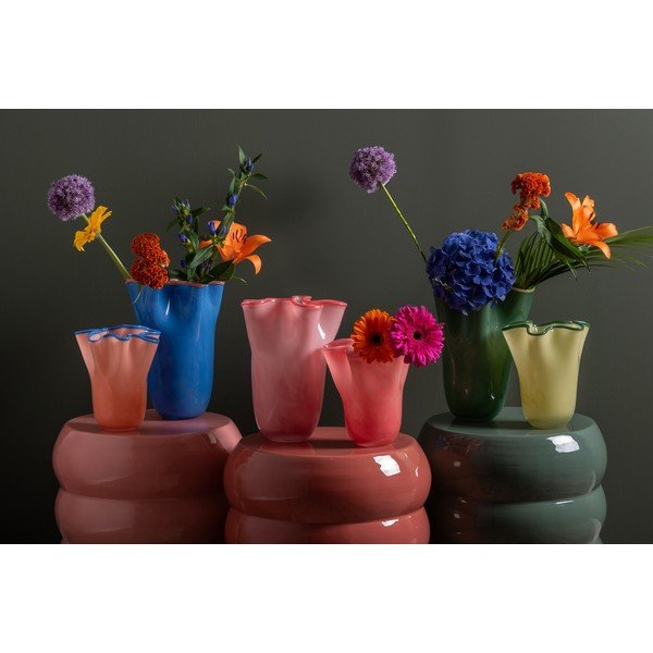 Zelena steklena ročno izdelana vaza (višina 31,5 cm) Ruffles – PT LIVING-image-1
