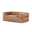 Rjava vreča za sedenje iz rebrastega žameta Sofa MooG – SLOWDOWN