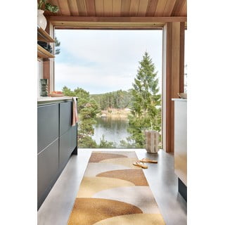 Oker rumen zunanji in notranji tekač 70x180 cm Hill Ochre Pale Yellow – Pappelina
