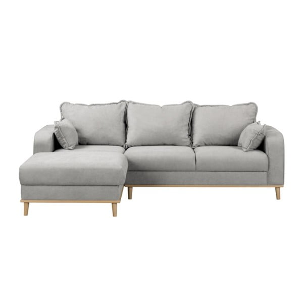 Svetlo siva kotna sedežna garnitura (z levim kotom) Beata – Ropez