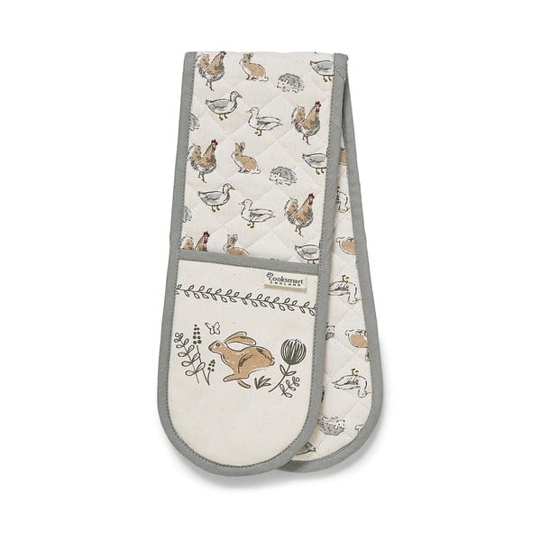 Dvojna bombažnakuhinjska rokavica Cooksmart ®Country Animals