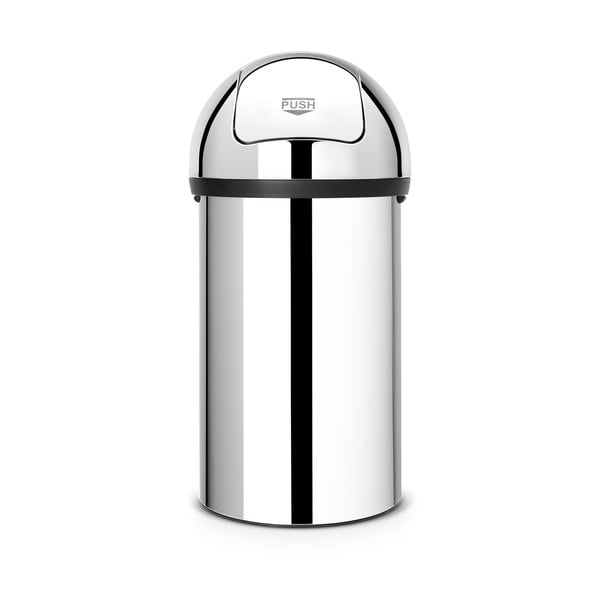 Jeklen koš za smeti v sijajno srebrni barvi 60 l Push Bin – Brabantia